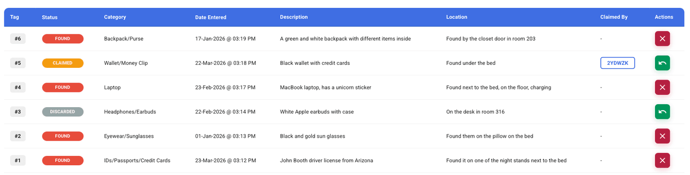 Host inventory management view in Traista