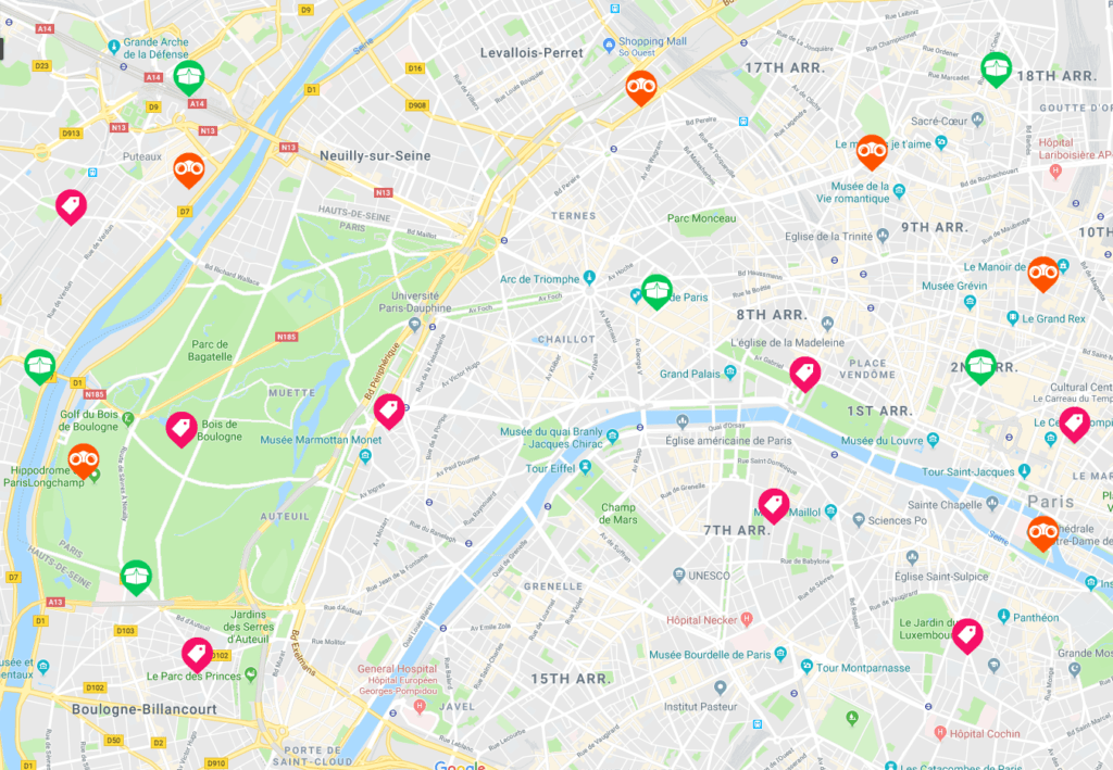 ParisGooglemap  Traista app